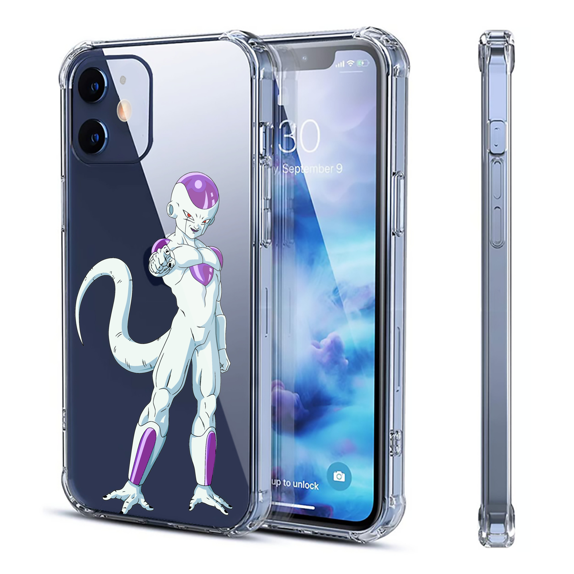 （画像用） ドラゴンボール フリーザ DRAGON BALL Frieza 【iPhone 12シリーズ対応】透明スマホケース（クリアソフトケース）